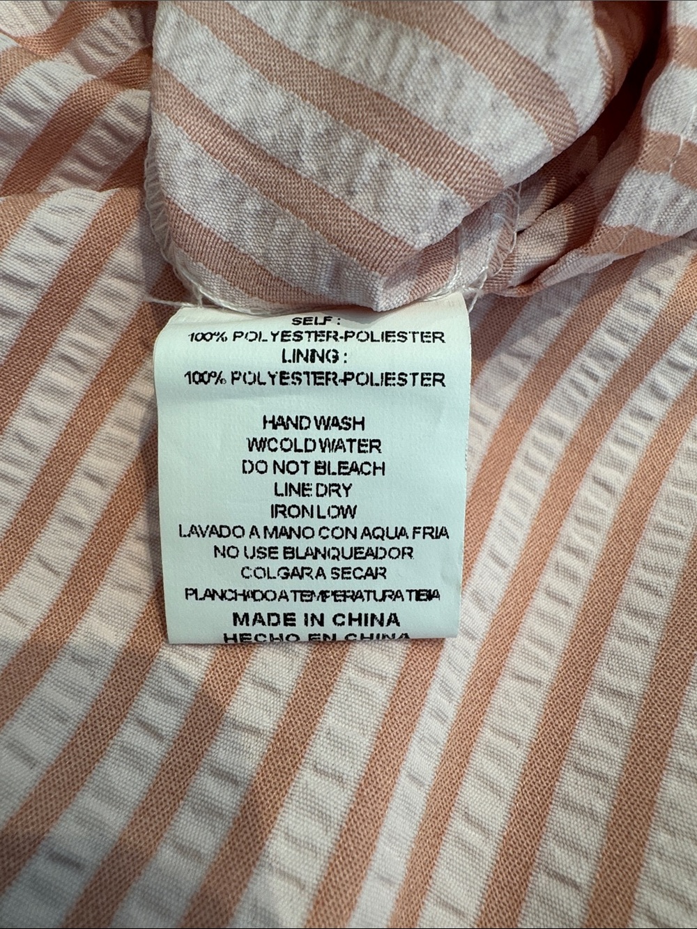 Merci Pink Striped Ruffle-Front Blouse - Picture 4 of 4